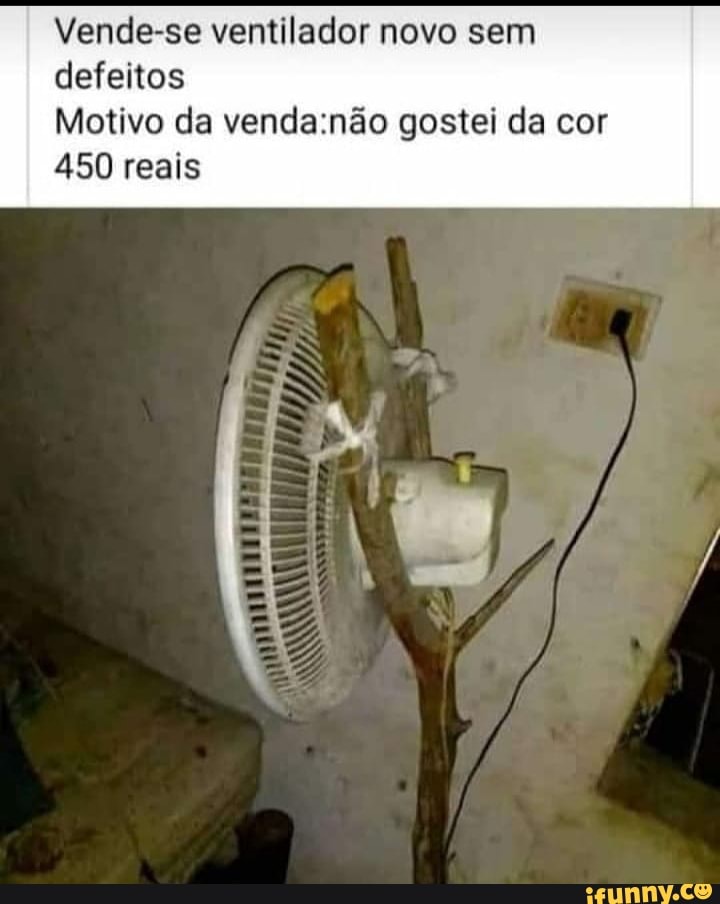Vende-se ventilador novo sem defeitos
Motivo da gostei da cor
450 reais