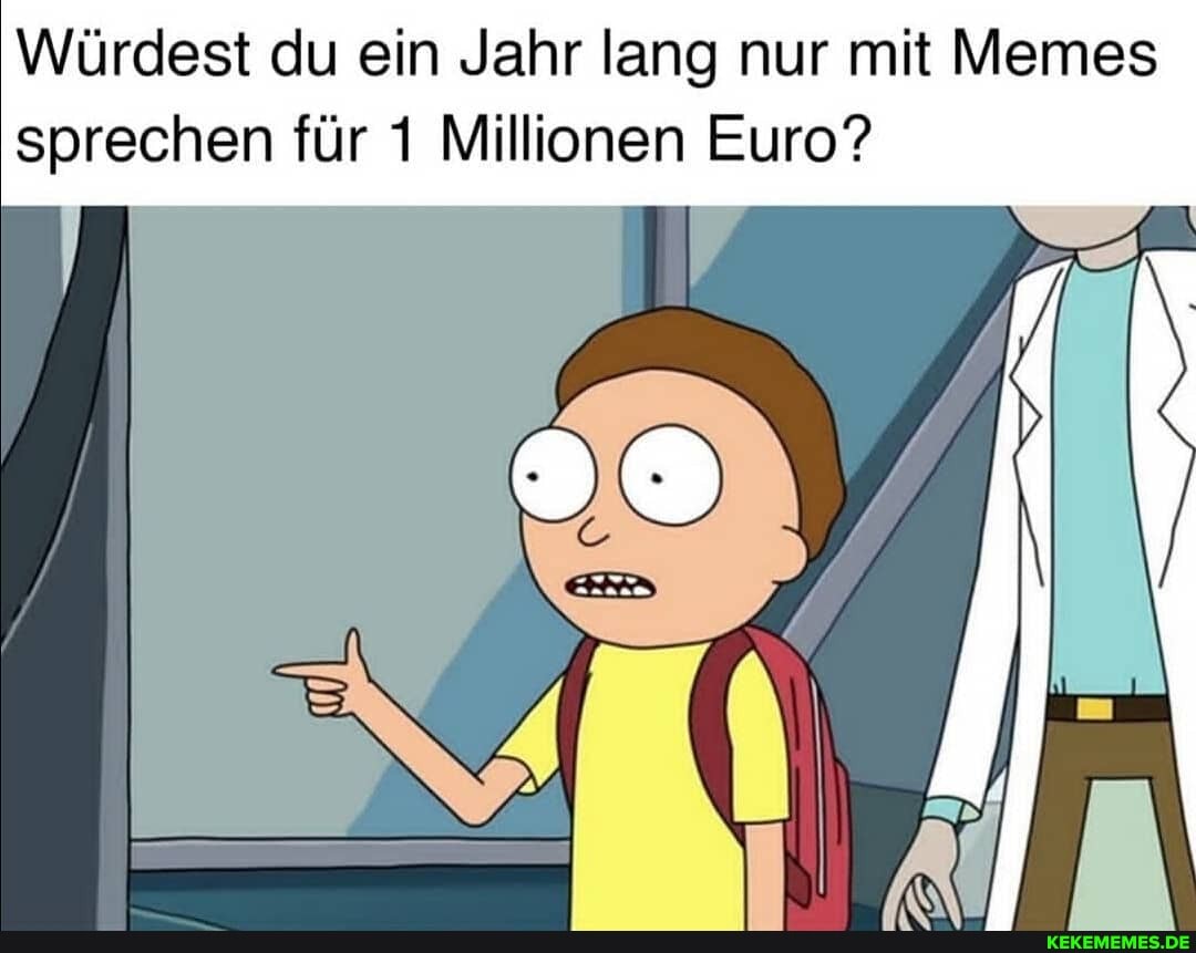Würdest du ein Jahr lang nur mit Memes sprechen für Millionen Euro?