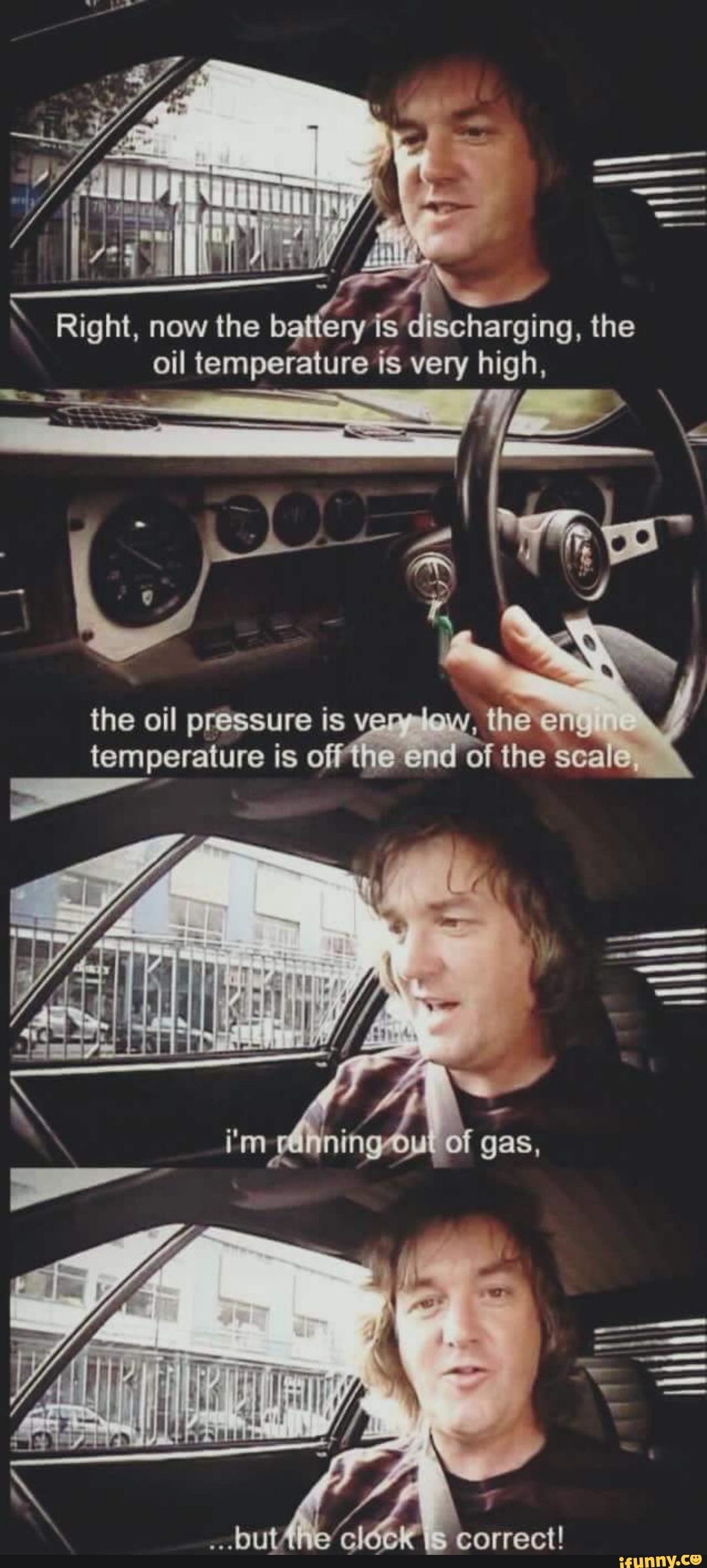 Right, now the
battery is
Dino
the
oil temperature is very high,
