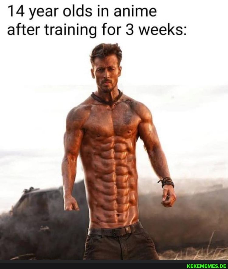 14 year olds in anime after training for 3 weeks: