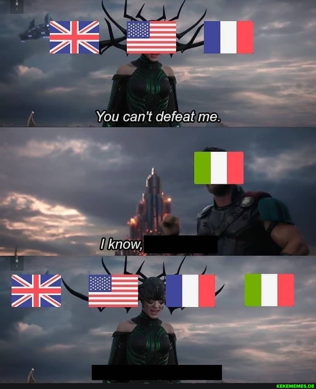 You cant defeat me
know,