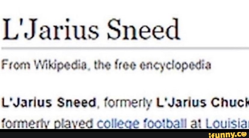 L'Jarius Sneed - Wikipedia