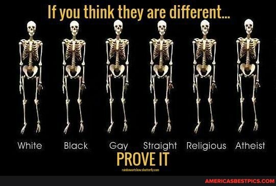 If you think they are different.
Black Gay Straight Religious Atheist