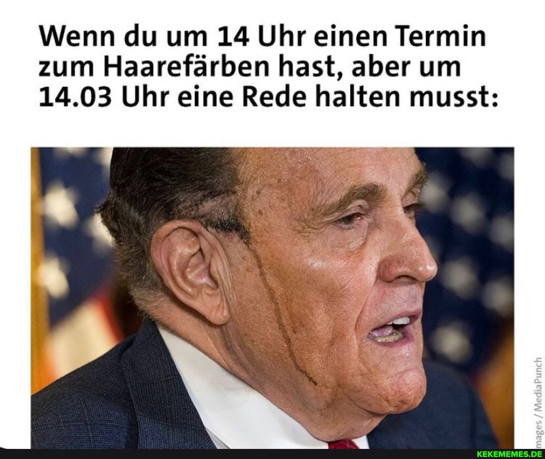 Wenn du um 14 Uhr einen Termin zum Haarefärben hast, aber um
14.03 Uhr eine Rede halten musst:
AN