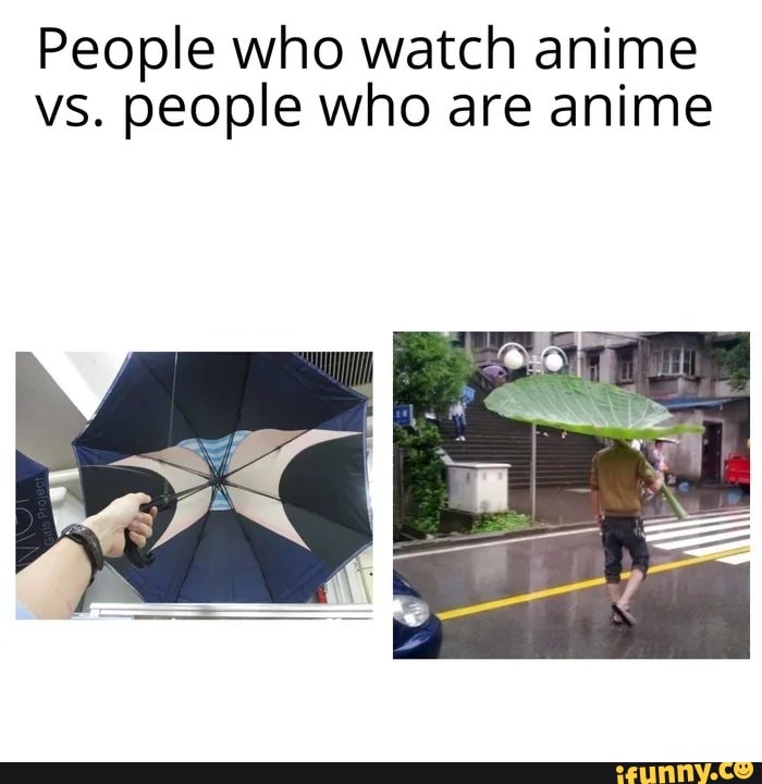 People who watch anime vs. people who are anime iFunny