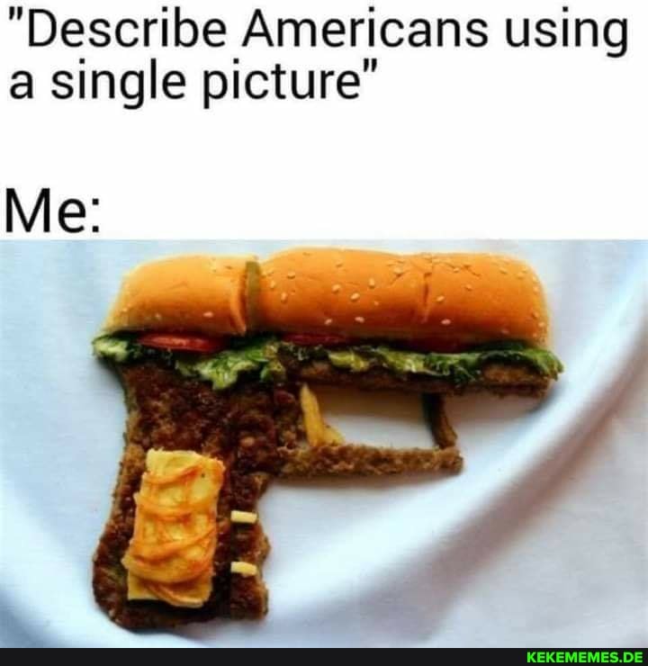 "Describe Americans using a single picture"