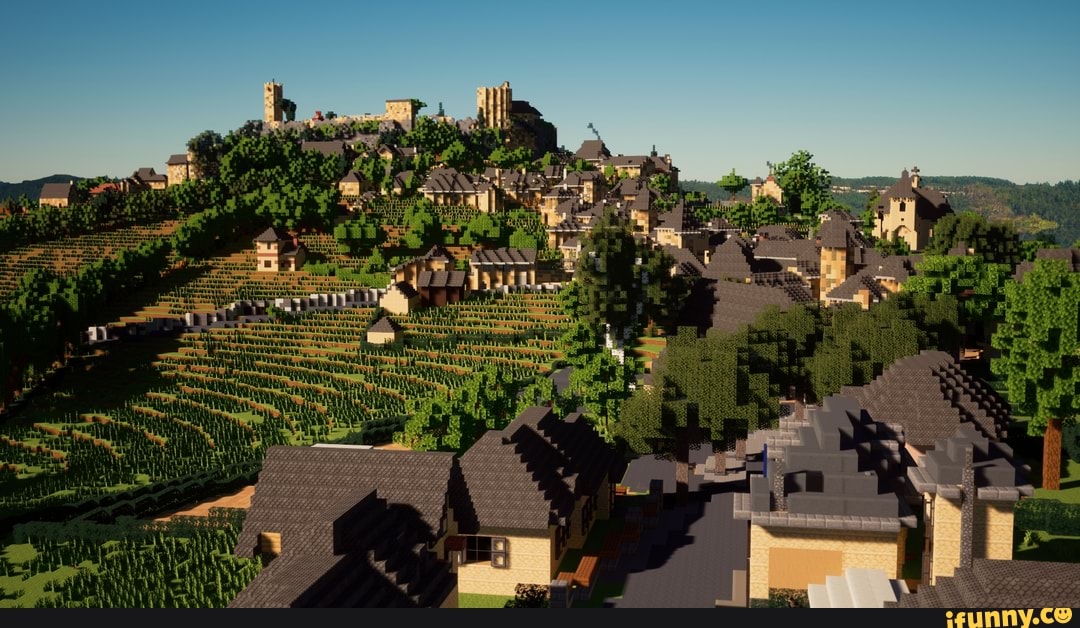 minecraft, france, architecture, village
