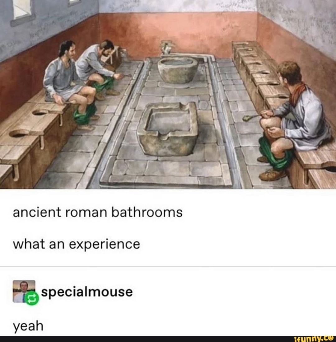 Ancient roman bathrooms what an experience specialmouse - iFunny Brazil