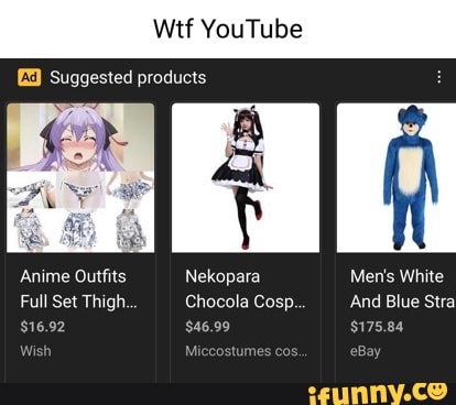Wtf Youtube Suggested Products Anime Outfits Nekopara Men S White Full Set Thigh Chocola Cosp And Blue Stra 16 92 46 99 175 84 Is Miccostumes Cos Ebay