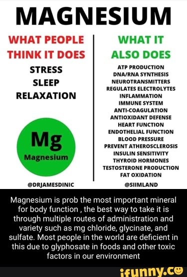 Magnesium What People Think It Does Stress Sleep Relaxation 