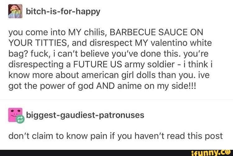 Sauce on titties barbecue 