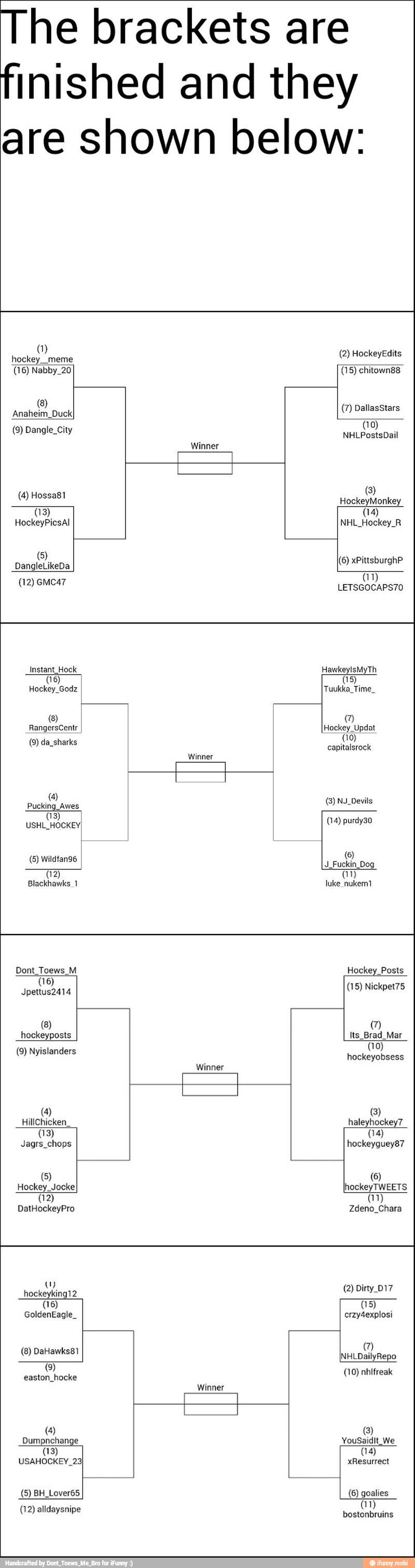 The brackets are
finished and they
are shown below:
Pucking Awes
(ANI