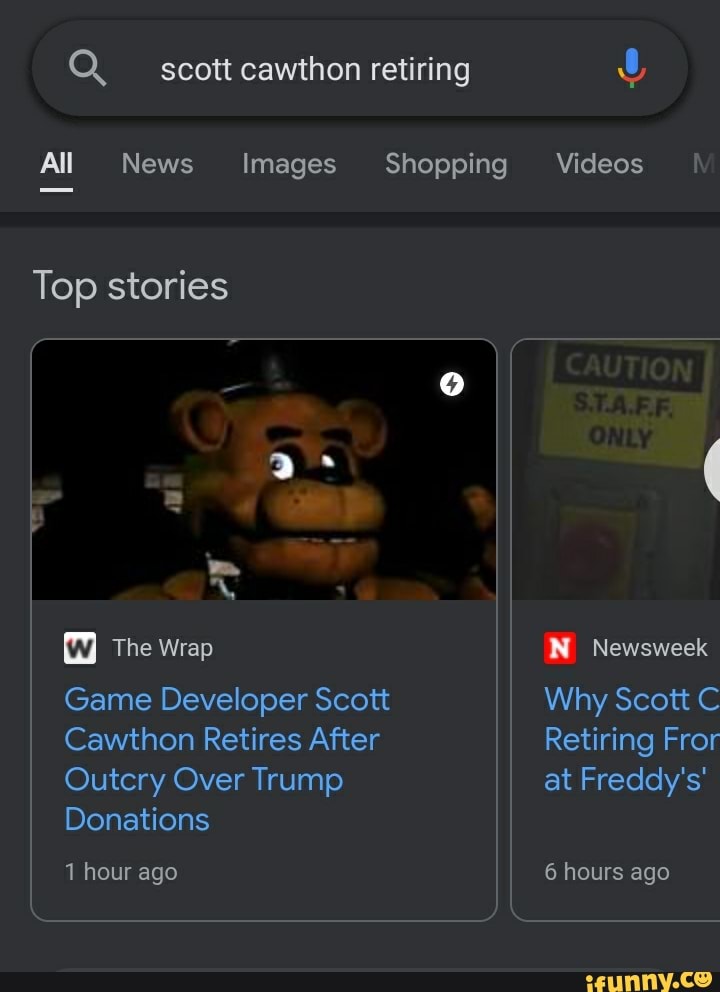 Q. scott cawthon retiring All News Images Shopping Videos ...