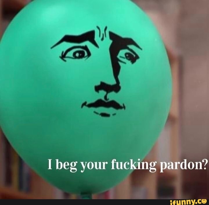 I beg your fucking pardon?