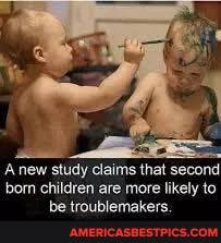 Anew study claims that second born children are more likely to