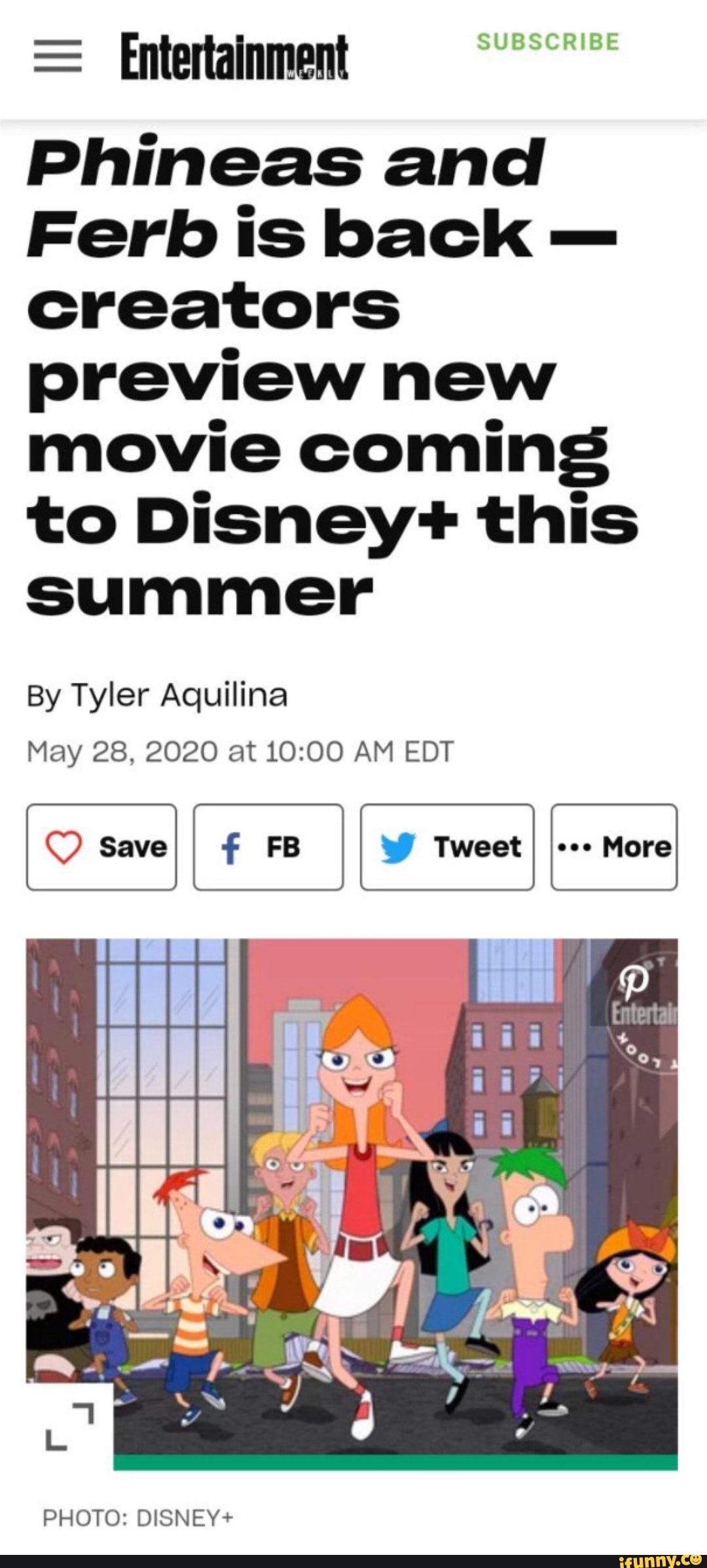 SUBSCRIBE Entertainment P Phineas And Ferb Is Back Creators Preview New 