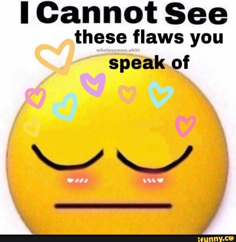 I Cannot See These Flaws You Speak Of I Cannot See These Flaws You Speak Of