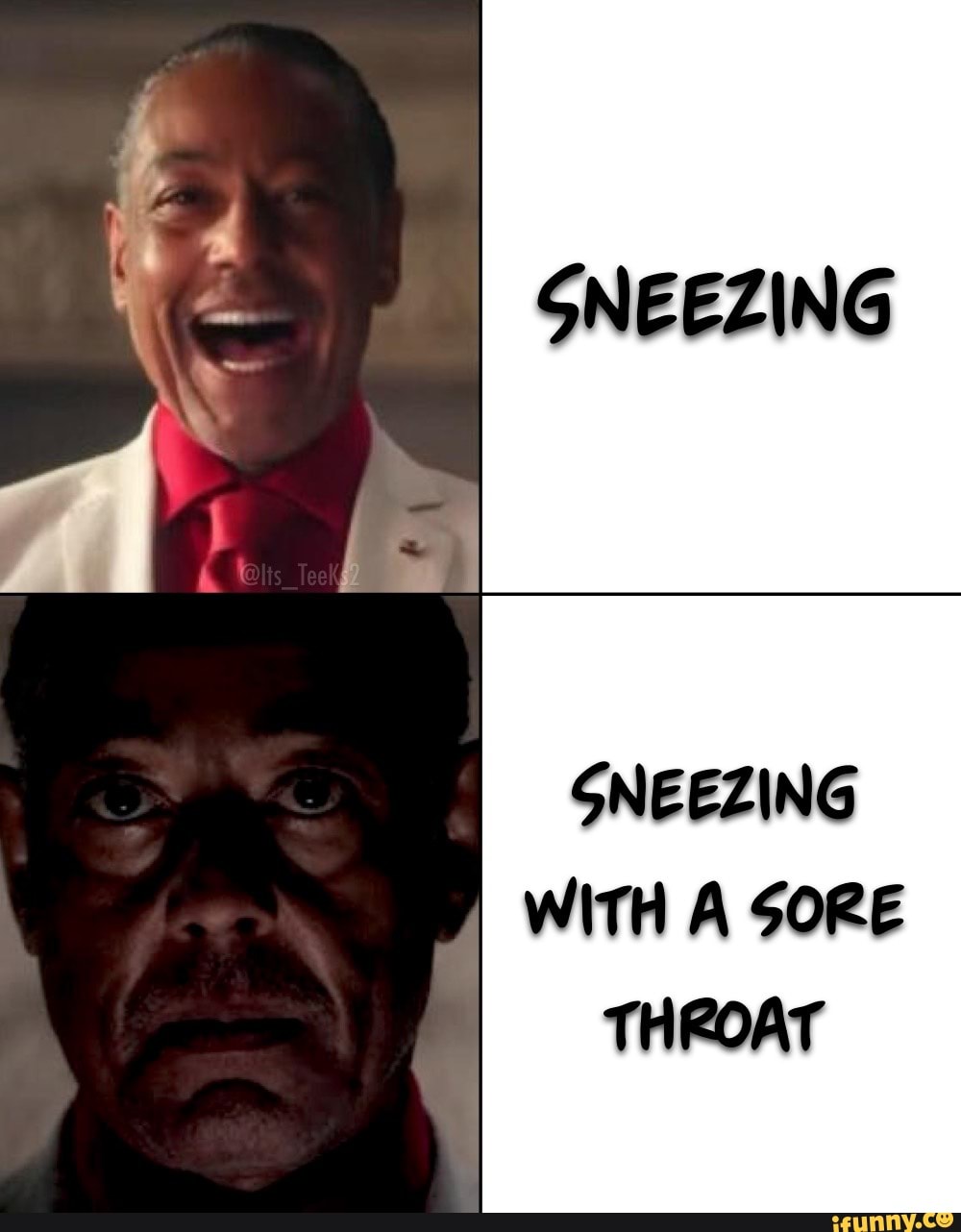 SNEEZING SNEEZING WITH A SORE THROAT - iFunny