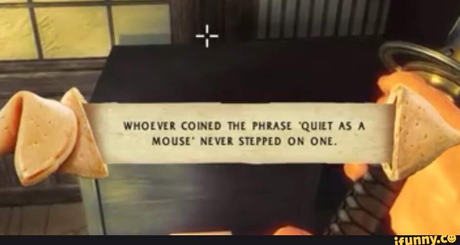 WHOLVER COINED THE PHRASE 'QUIET AS A MOUSE' NEVER STEPPED ON ONE. iFunny