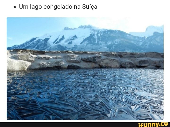 Um lago congelado na Suíça