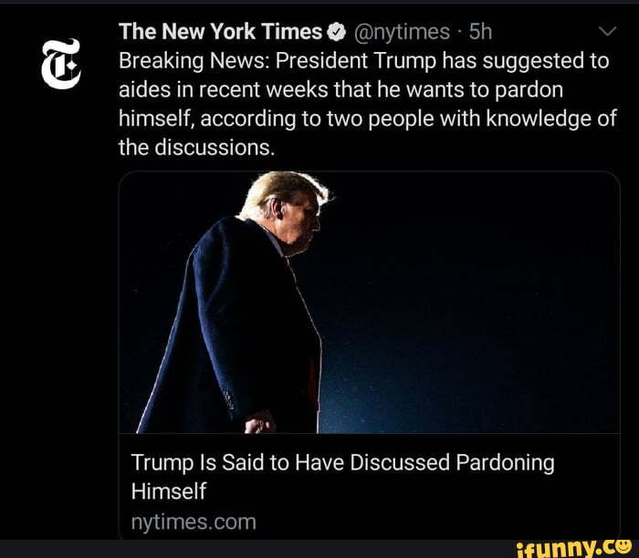 The New York Times @ @nytimes Breaking News: President Trump Has ...