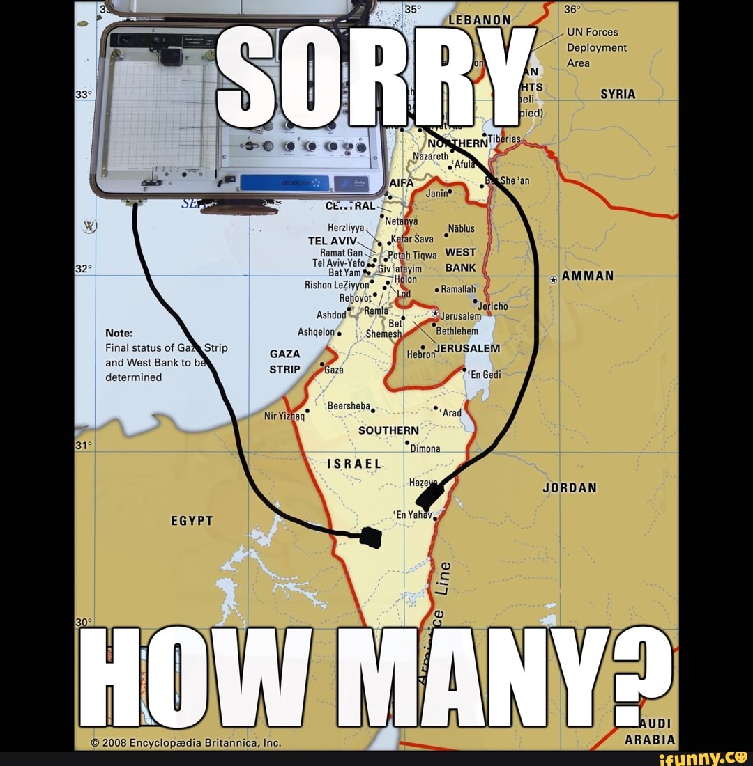 UN Forces Deployment Area "CEes RAL Heraliya, / Netaya TEL AVIV. "Kefar