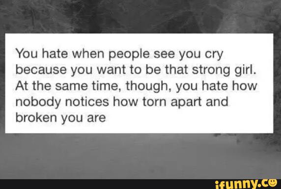 When you are crying