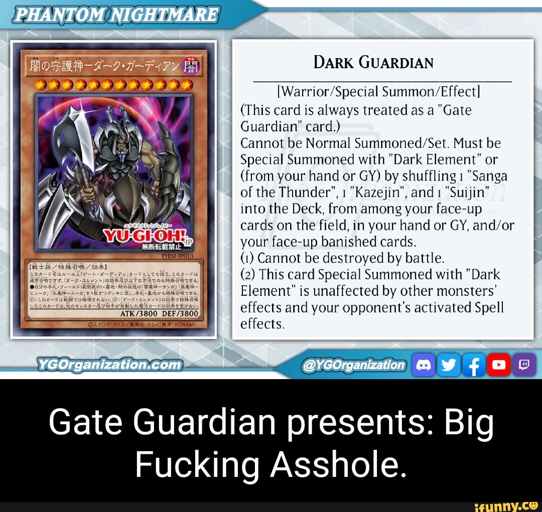 DARK GUARDIAN Special Summon Effect] I (This card is always treated as a  "Gate PHANTOM NIGHTMARE