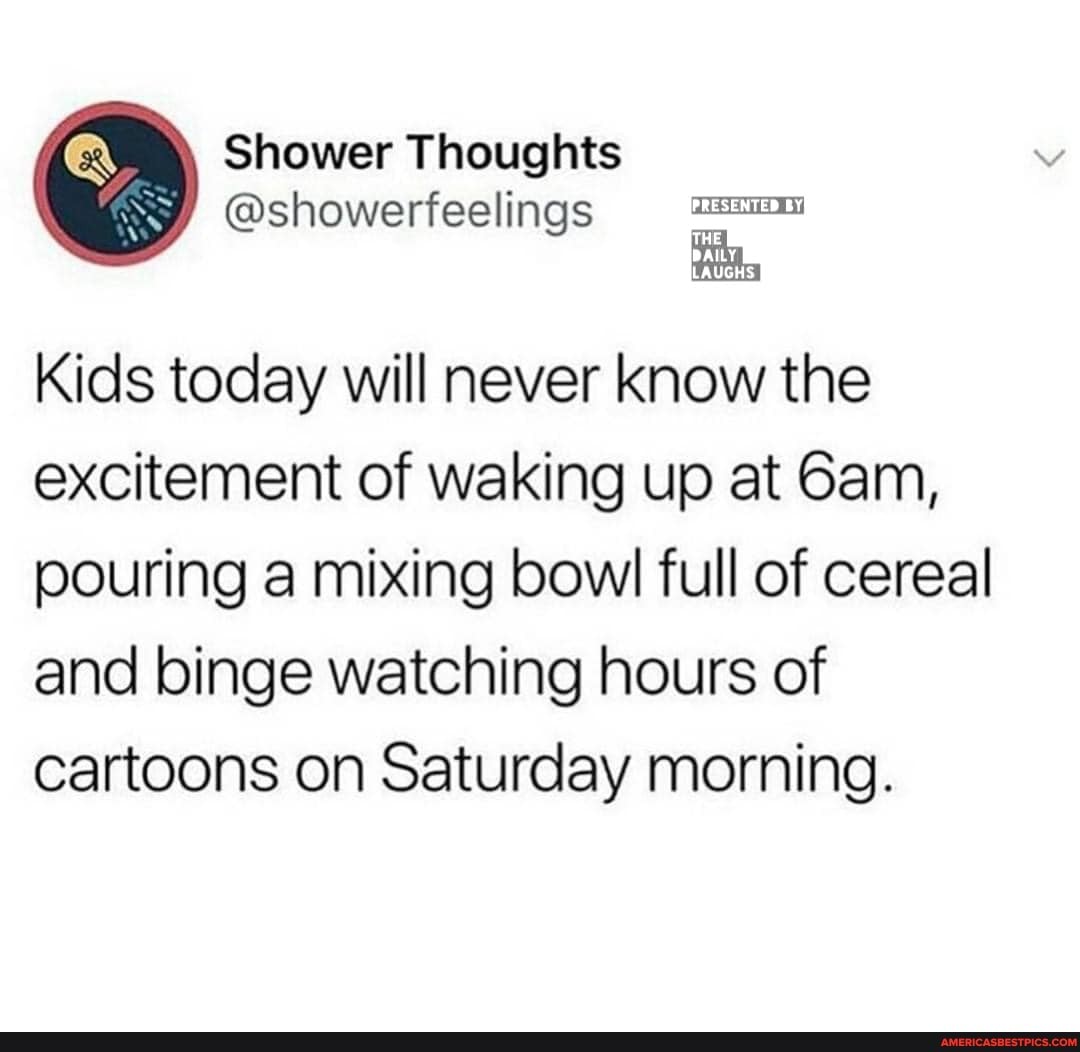 Kids today will never know the excitement of waking up at Gam, pouring a mixing bow! full of cereal and binge watching hours of cartoons on Saturday morning.