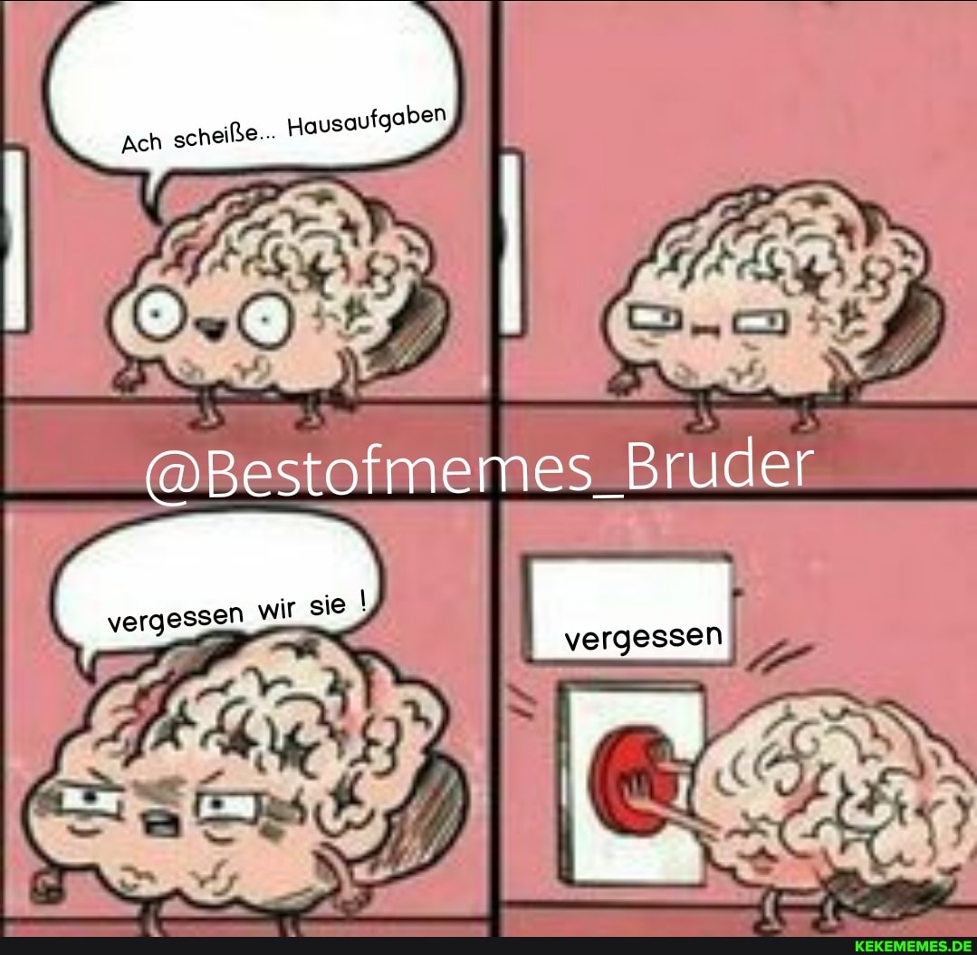 Hausaufgaben
@Bestofmemes _Bruder
vergesen
Ach scheiße.