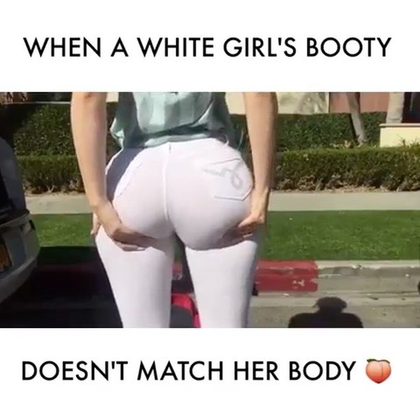 A with booty girl white Can White