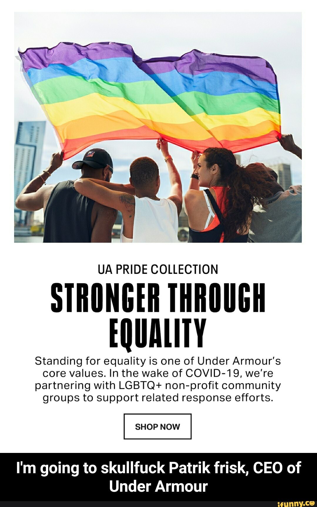 UA PRIDE COLLECTION STRONGER THROUGH EQUALITY Standing for equality is