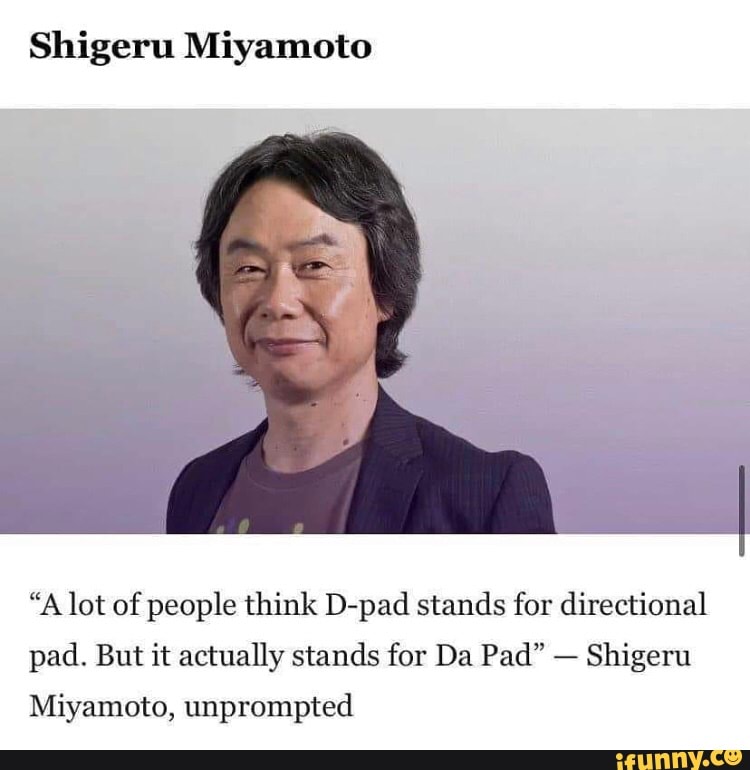 DK Vine Forum > The Infamous Miyamoto Quote