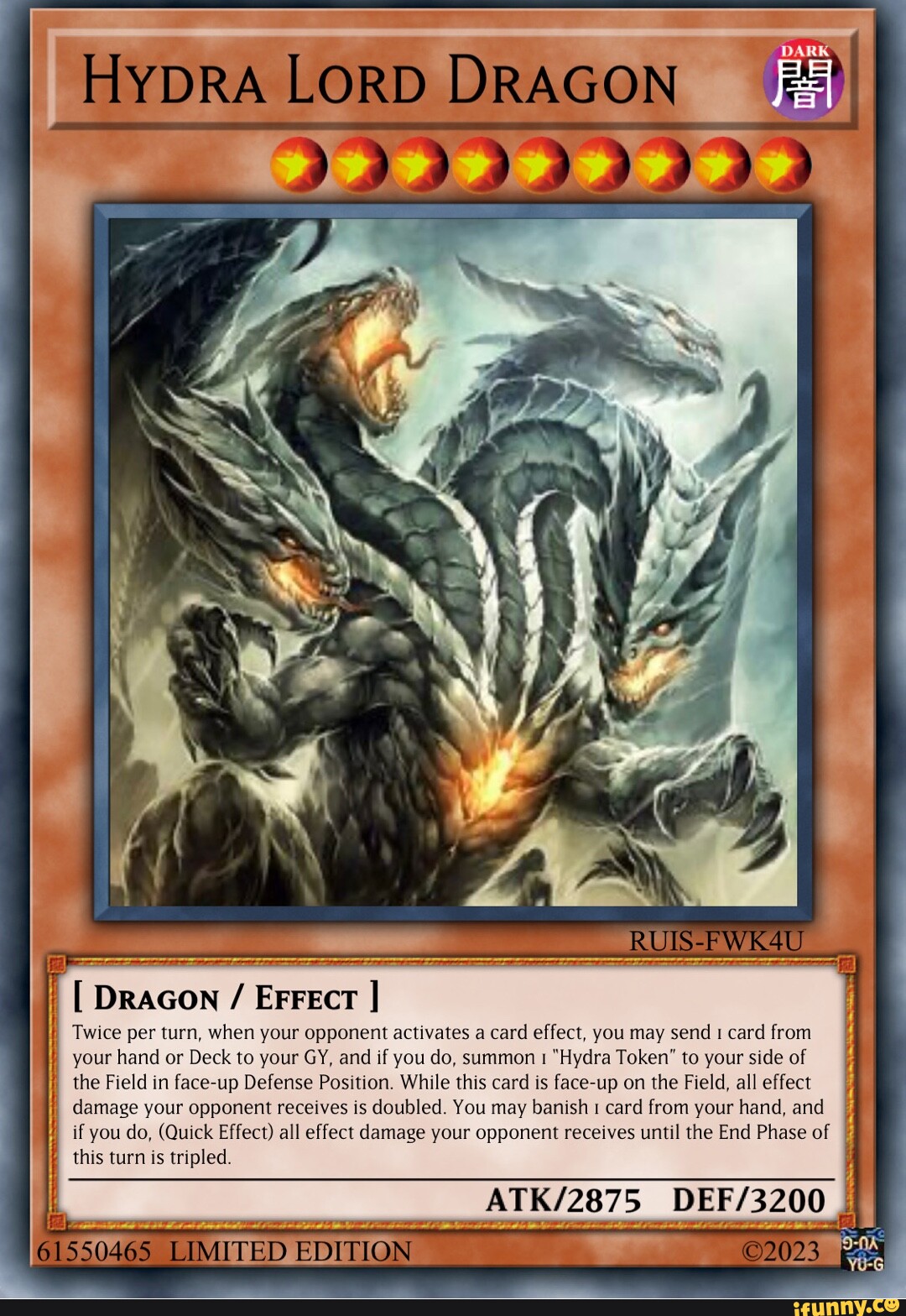 [ DRAGON / EFFEct I DARK Lorp DRAGON Twice per turn, when your opponent