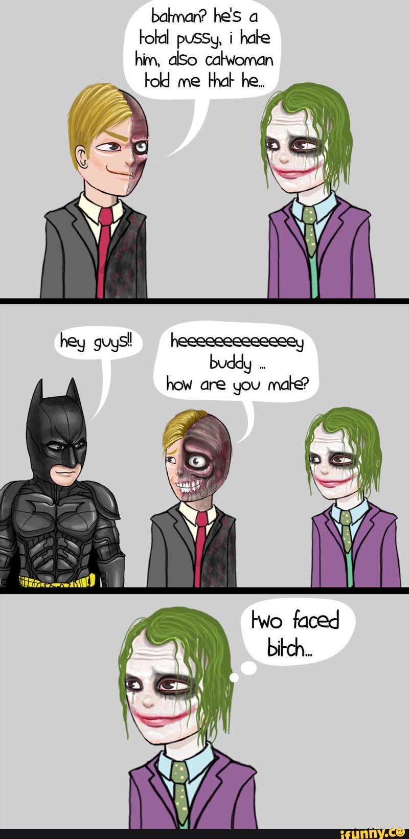Смешные комиксы с Бэтменом и Джокером