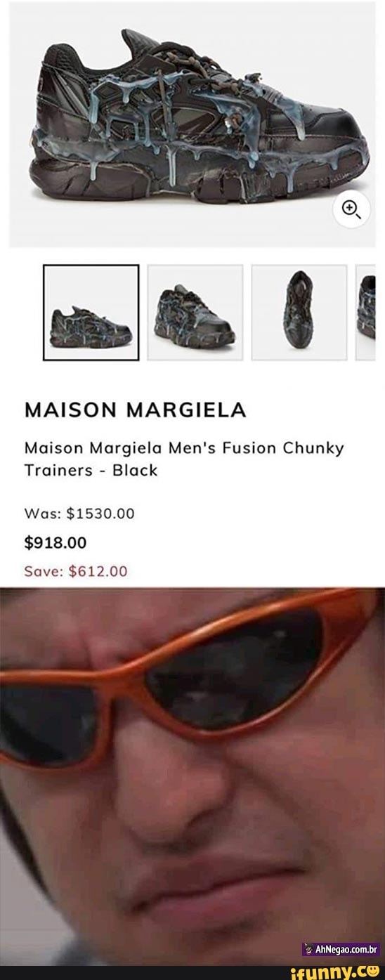 MAISON MARGIELA Maison Margiela Men's Fusion Chunky Trainers Black Was ...