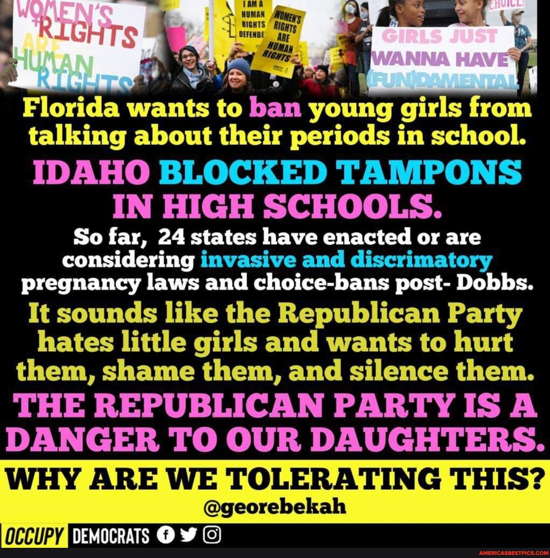 Florida wants to ban young girls from talking about their periods in