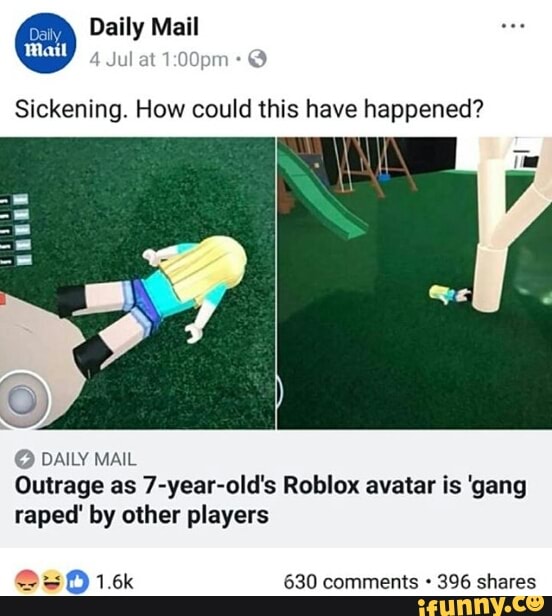 Sickening How Could This Have Happened 9 Bmw Mail Outrage As 7 - girl s roblox avatar is gang raped by other players daily mail