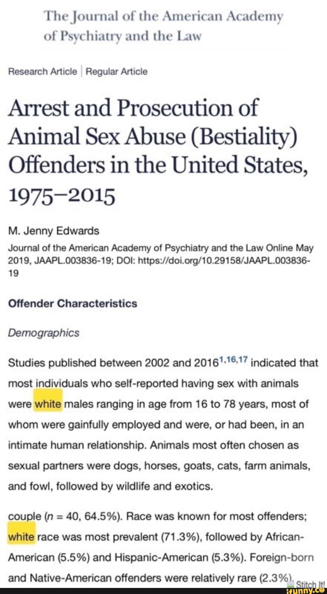 The Journal of the American Academy of Psychiatry and the Law Research  Article I Regular Article