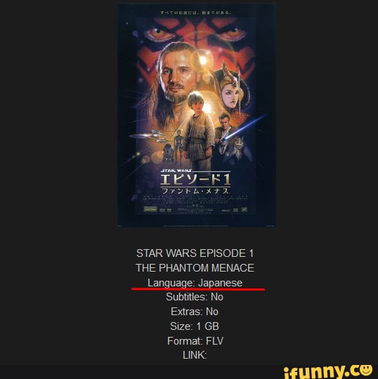 star wars episode i the phantom menace subtitles