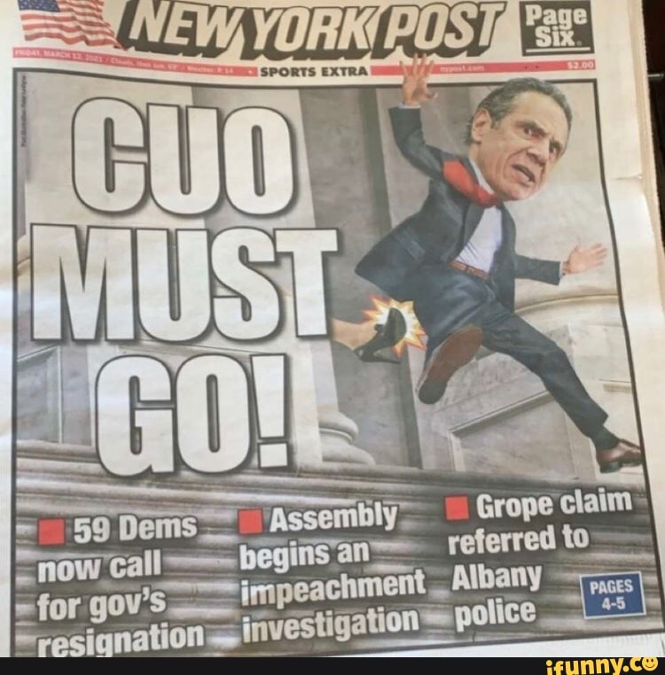 Grope claim referred to impeachment, Albany
VEW, YORK
now Call begins an="
fOr GOV'S
resi for gov's impeachment police