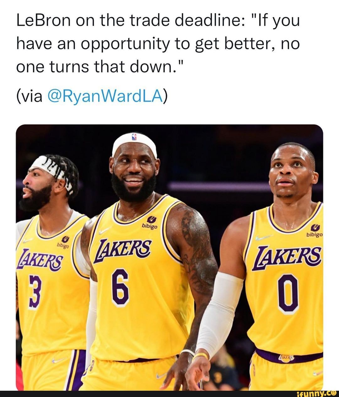 LeBron on the trade deadline: 