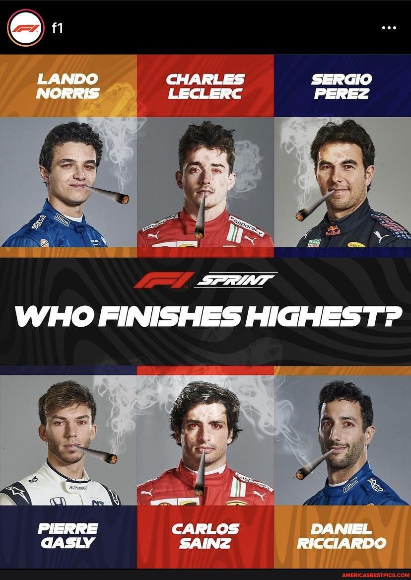 LANDO CHARLES SERGIO NORRIS LECLERC PEREZ WHO FINISHES HIGHEST? PIERRE ...