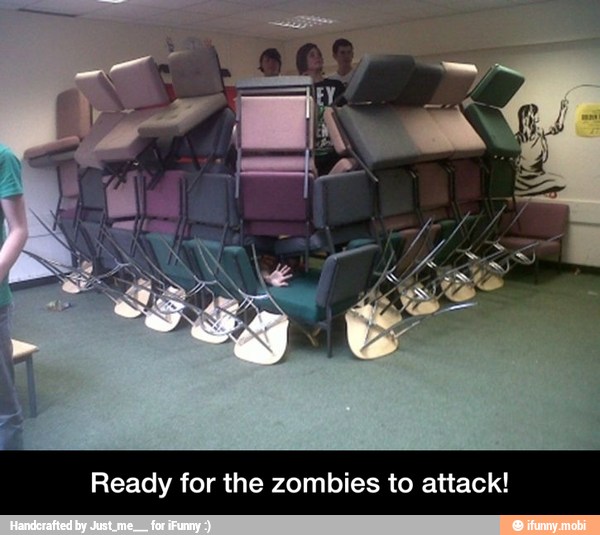 Ready for the zombies to attack! - Ready for the zombies to attack!