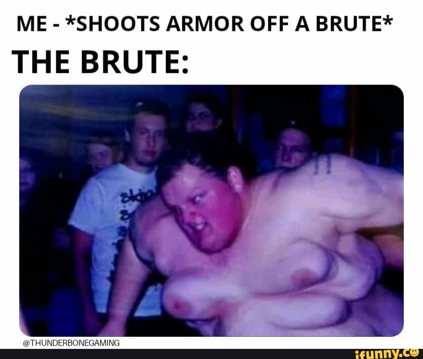 ME
*SHOOTS ARMOR OFF A BRUTE*
THE BRUTE: