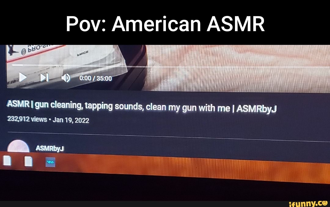 Pov American ASMR ASMR gun cleaning, tapping sounds, clean my gun with