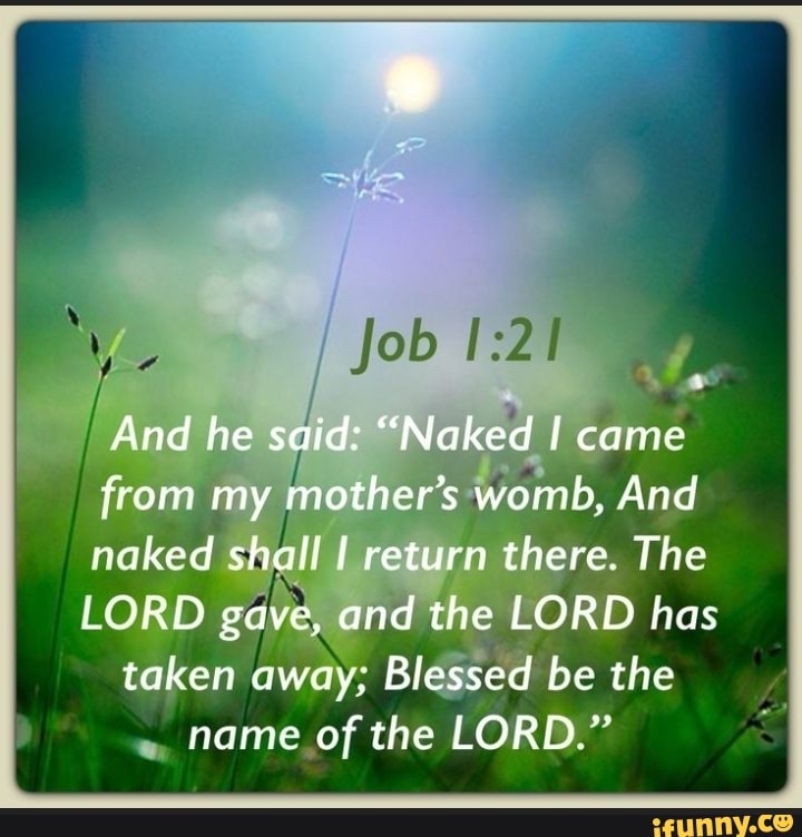 Job And He Said Naked I Came From My Mother S Womb And Naked Shall I Return There The Lord