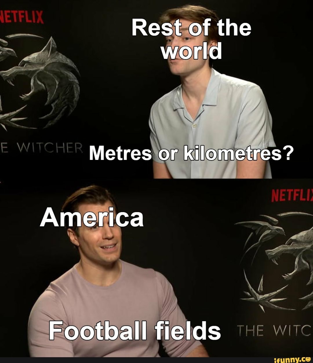 Rest of the world
Metres or kilometres ?
America
Football fields