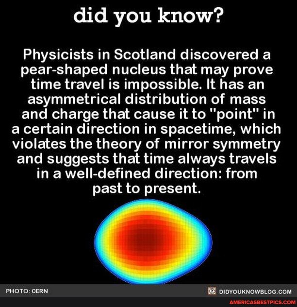 Did you know? Physicists in Scotland discovered a pearshaped nucleus