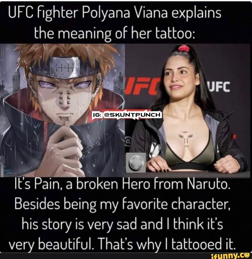 UFC fighter Polyana Viana explains the meaning of her tattoo ,a broken